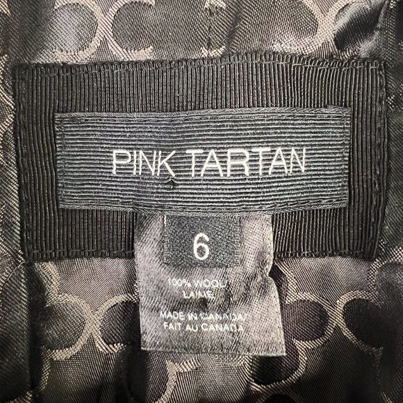 Pink Tartan Purple 100% Wool Double Breasted Blazer Jacket - Picture 5 of 5